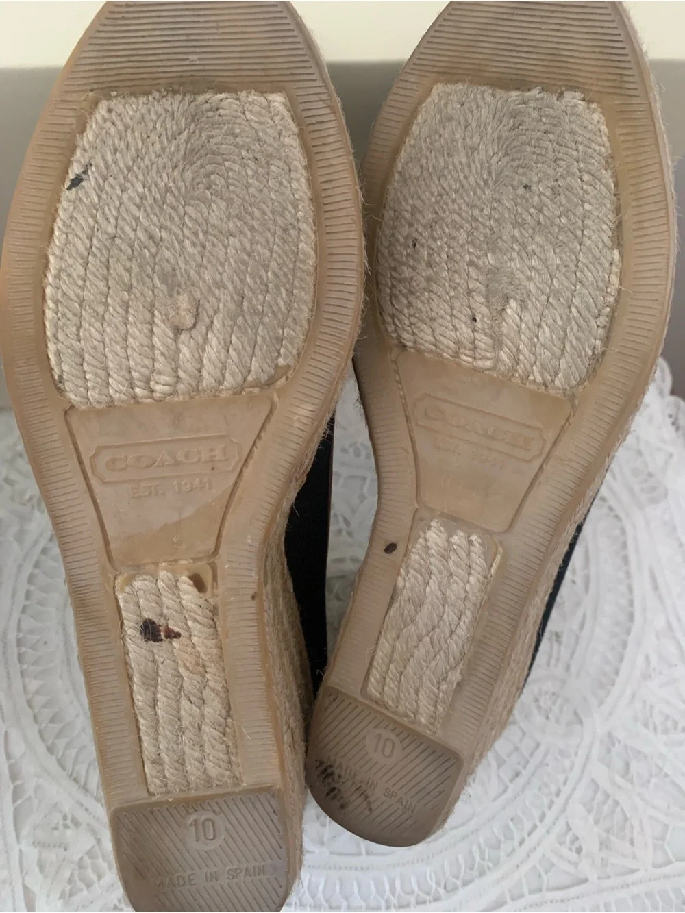 Coach black canvas